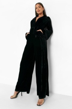 BOOHOO KOMBINEZON CZARNY SATYNOWY 44 XXL RZM XXL