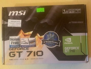pudełko po grafice MSI GT710 1GB DDR3 1GDH LP