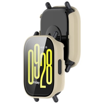 Etui z ochroną ekranu na zegarek Bizon Xiaomi Redmi Watch 5 Lite case szkło