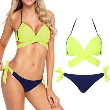 STRÓJ KĄPIELOWY PASKI SEKSOWNY PUSH UP ROZ. L 40