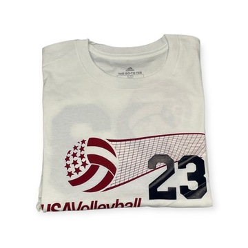 Мужская белая футболка ADIDAS VOLLEYBALL S 23