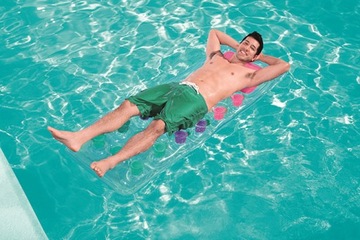 Materac dmuchany plażowy do pływania leżak 188x71