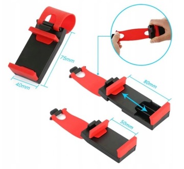 UCHWYT SAMOCHODOWY NA KIEROWNICE TELEFON HOLDER