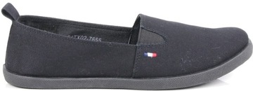 SLIP ON BUTY DAMSKIE TENISÓWKI WSUWANE BUTY SPORTOWE CZARNE WYGODNE