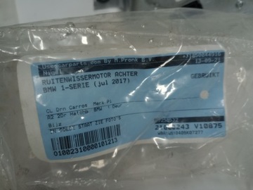 BMW F20 F21 2017 MOTOREK STĚRAČE ZADNÍ 7258532 EVROPA