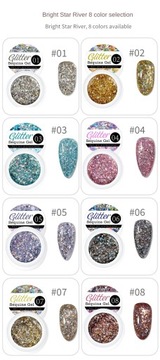 2/3/4 шт. 8 цветов блестящий гель-лак для ногтей с мерцающими блестками лак для ногтей