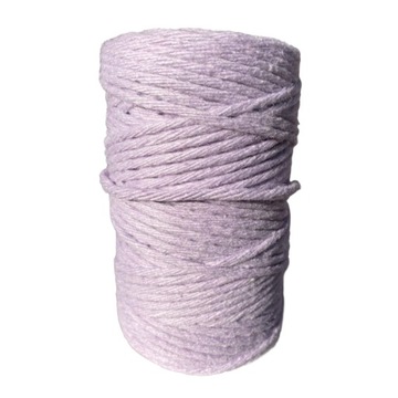 SZNUREK BAWEŁNIANY 2MM DO MAKRAMY 60M FIOLETOWY