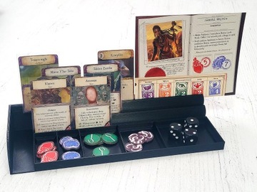 Подставка-органайзер 3-х рядная для карточек, жетонов и сброса - 1 шт.