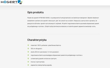 HOEGERT РЕМЕНЬ ДЛЯ РАБОЧИХ БРЮК 130см SOGEL