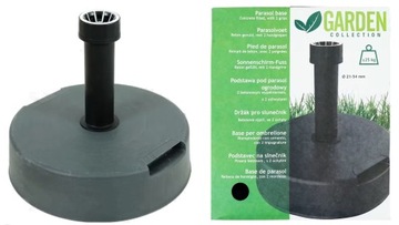 Основание садового зонта из антрацитового бетона, 25 кг.
