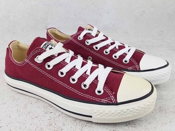 *POWYSTAWOWE, LEKKO POŻÓŁKŁE* CONVERSE ALL STAR M9691 TRAMPKI BUTY BORDOWE