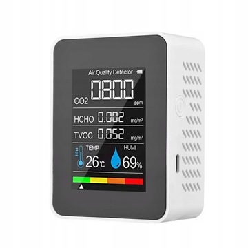 Monitor jakości powietrza 5 w 1 Detektor CO2