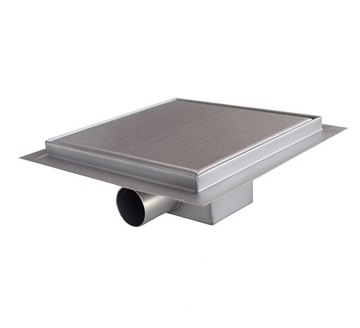 ODPŁYW KWADRATOWY MINIMALIZM KRATKA PRYSZNICOWA 25X25 CM WPUST Edelstahl