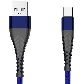 Kabel 1m USB-C TYP-C SZYBKIE ŁADOWANIE OPLOT 3A