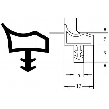 ПРОКЛАДКА ДВЕРИ С ФАЛЬЦЕМ S 3967 КОРИЧНЕВАЯ DEVENTER