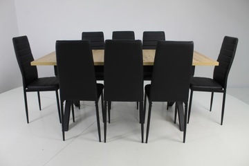 Модный комплект из 8 стульев и стола 140/180 METAL LOFT X
