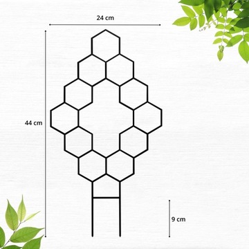 PODPÓRKA DO KWIATÓW DRABINKA DO ROŚLIN PNĄCYCH PERGOLA CZARNA XL 44cm