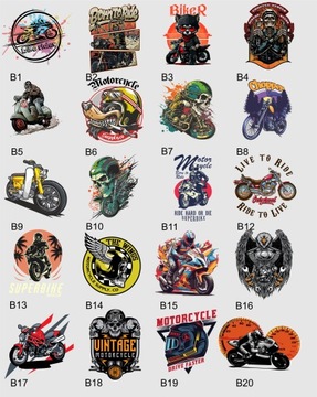 Koszulka sportowa motoryzacyjna Motocykle wzory