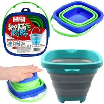 СИЛИКОНОВОЕ ВЕДРО ДЛЯ ПЕСКА, СКЛАДНОЕ ДЛЯ ПЕСКА, ЦВЕТА