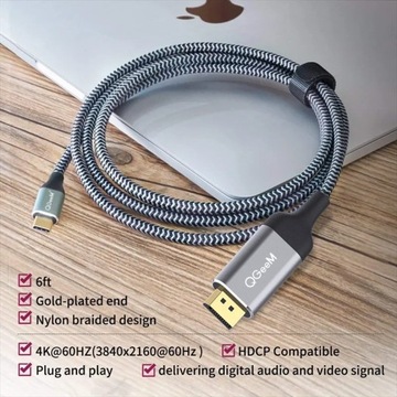 USB C — Displayport 3 м / USB Type C — кабель DP