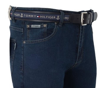 Spodnie jeansy W39 100-103cm granatowe dżinsy