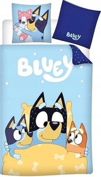 POŚCIEL BLUEY 140X200 BLUE CHILI BINGO I BANDIT BLU BLUI BAWEŁNIANA