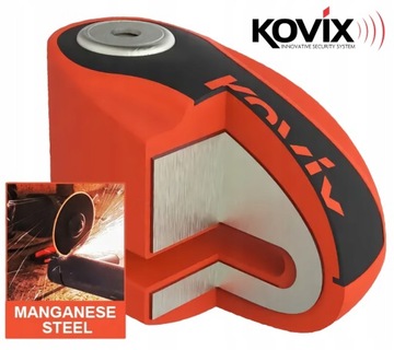 Замок тормозного диска С СИГНАЛИЗАЦИЯМИ KOVIX KNX6 Штифт 6мм нержавеющая сталь
