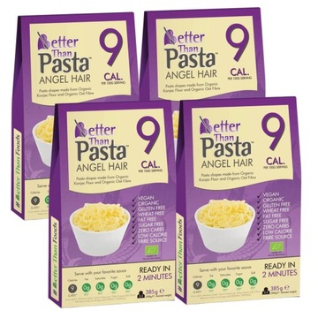 Konjac KETO VEGE NOODLE ANGEL BEZ GLUTENU BIO dla Wegan Wegański 4x 385g