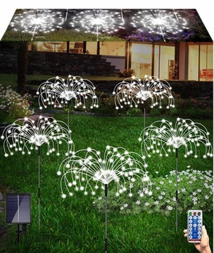 4 SZT LAMPA SOLARNA OGRODOWA DMUCHAWCE FAJERWERKI OZDOBA 480 LED