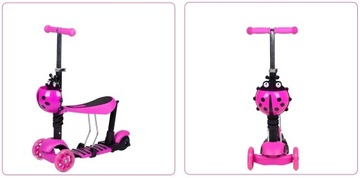 ТРЕХКОЛЕСНЫЙ БАЛАНСИРОВОЧНЫЙ СКУТЕР BIEDRONKA 3in1 LED