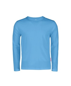 BLUZKA DZIECIĘCA GŁADKA BAWEŁNIANA DŁUGI RĘKAW 134