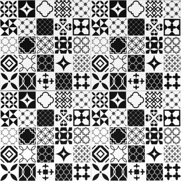 Потолочные кессоны белый черный PATCHWORK CZ def