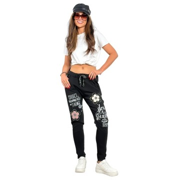 CZARNE SPODNIE DAMSKIE ART7164 Uniwersalny