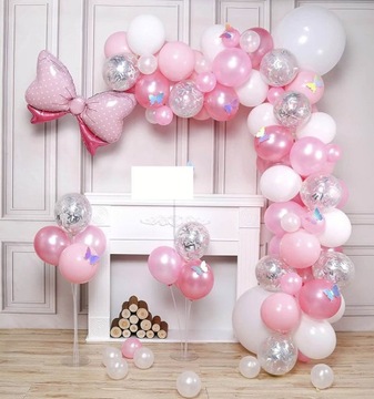 GIRLANDA ZESTAW 120 BALONÓW URODZINY ROCZEK SHOWER