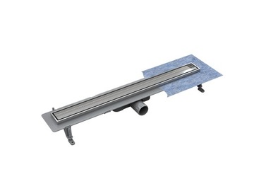 ODPŁYW LINIOWY 80CM DWUSTRONNY RUSZT CHROM PŁYTKA