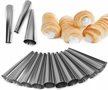 FOREMKI RURKI KOMPLET 10SZT DO CIASTEK RUREK 9CM