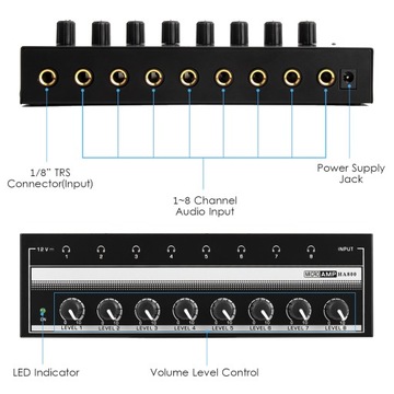 HA800 Headphone Amplifier Audio Amp.