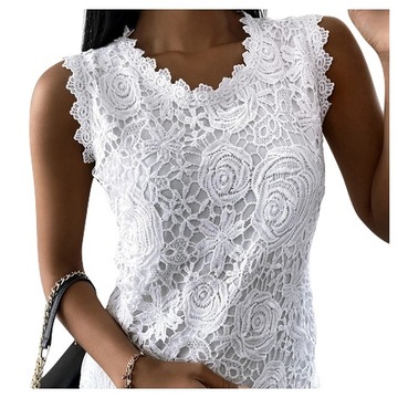 ELEGANCKA MODNA BLUZKA DAMSKA KORONKOWA KOLORY 3XL