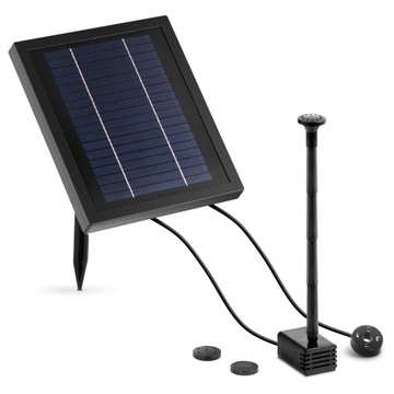 Fontanna pompa do oczka wodnego stawu solarna z baterią LED 250 l/h 0.75 m