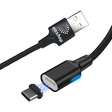 KABEL MAGNETYCZNY ONSHOP TYP C Nylonowy 2M 3A QC