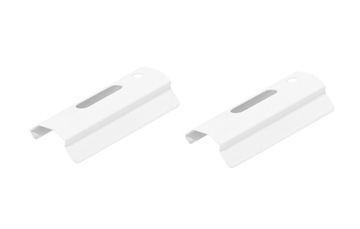 Угол через дугу карниза из белого алюминиевого рельса