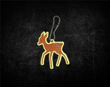 Светоотражающий кулон-брелок Светоотражающий кулон на цепочке ОЛЕНЬ ОЛЕНЬ