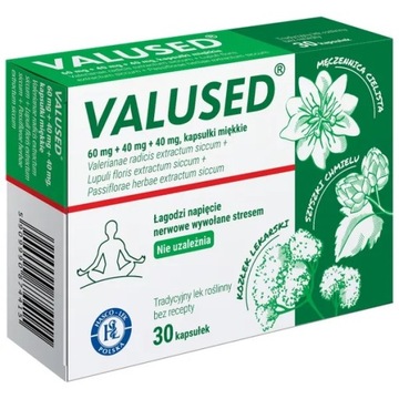 Valused 30kaps. nerwy bezsenność waleriana