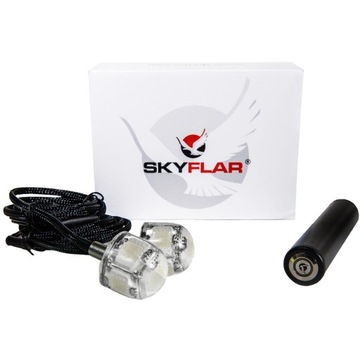 PODWÓJNA LAMPA BŁYSKOWA LED SKYFLAR ST-202 RED/RED