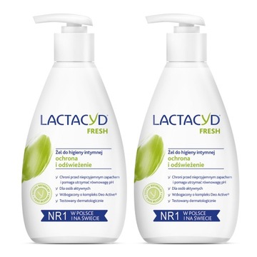 LACTACYD FRESH Żel Higiena Intymna 200ML Pompka x2