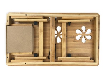 NIEZBĘDNY STOLIK POD LAPTOP BAMBUSOWY+WENTYLATOR !