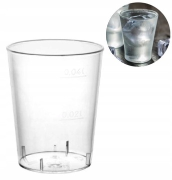 KIELISZKI PLASTIKOWE do WÓDKI 40ml 50szt
