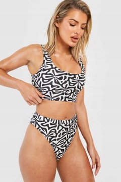 Boohoo NG2 jgo TOP BIKINI WZÓR GÓRA OD STROJU KĄPIELOWEGO L