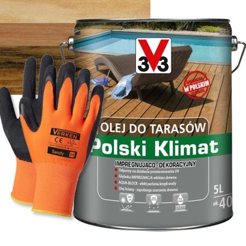 V33 OLEJ DO TARASÓW POLSKI KLIMAT 5L impregnująco dekoracyjny