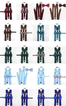 Мужские подтяжки и мужской галстук в красную клетку